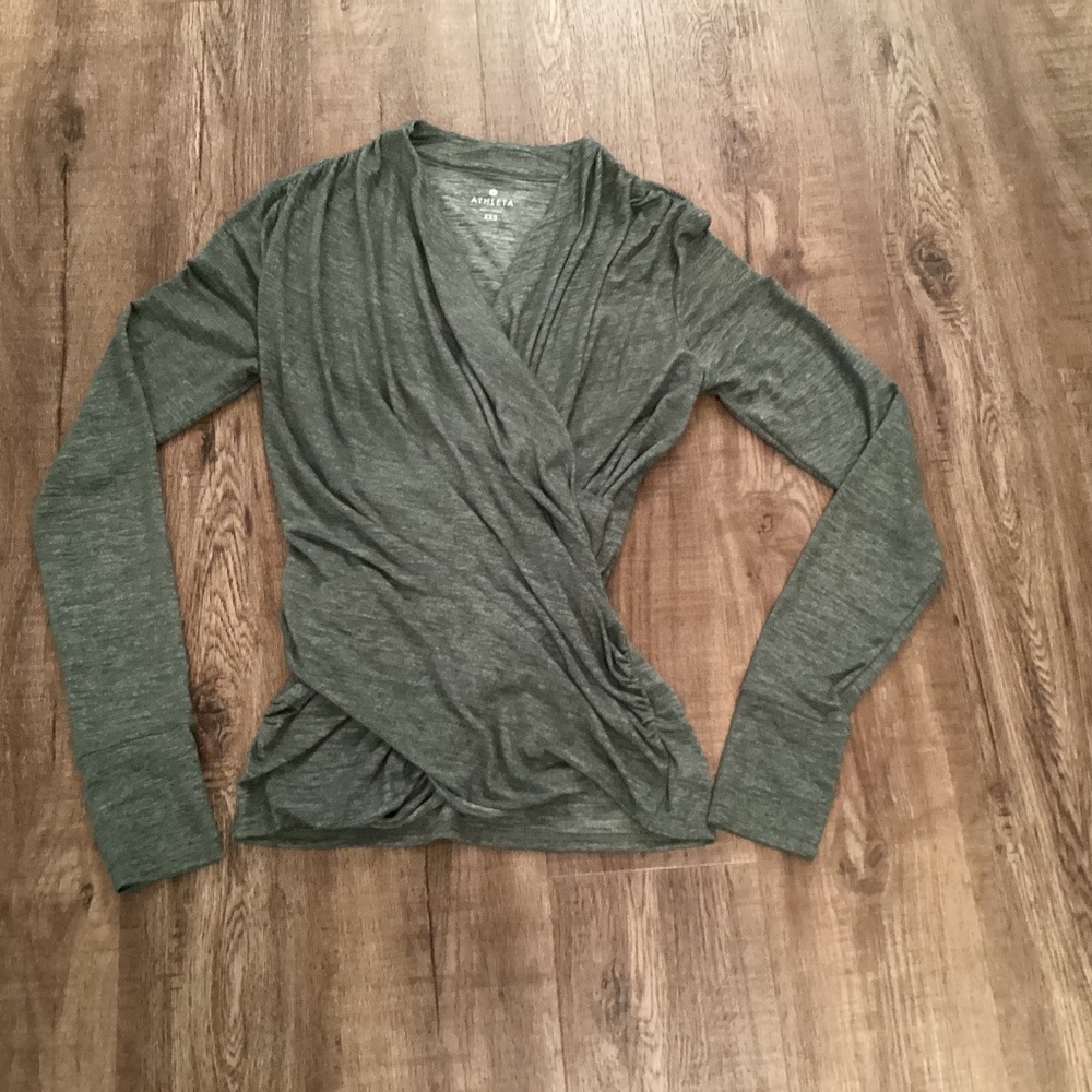 Athleta Wrap-Front Activewear Top